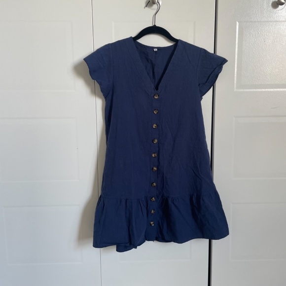 Blue button up dress - Picture 4 of 4